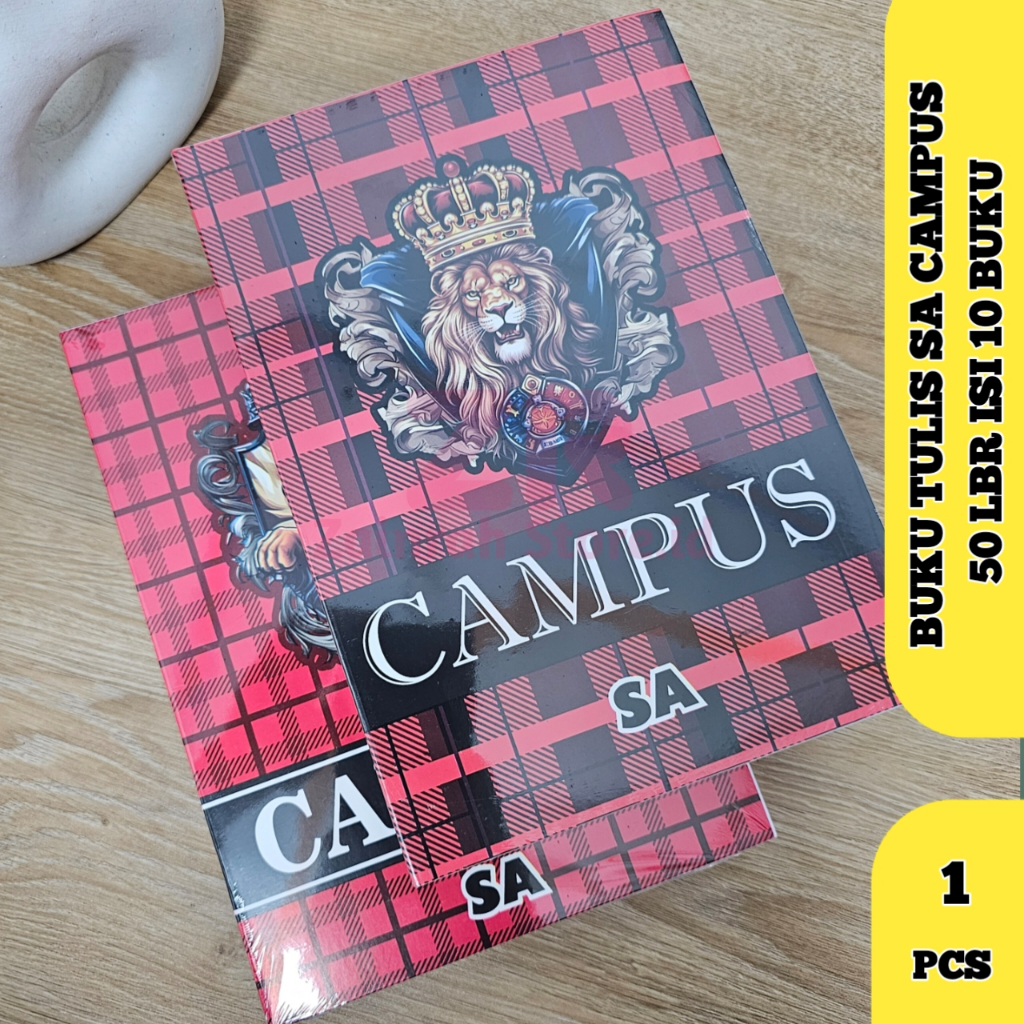 

(1 PACK ) Buku Tulis Sekolah Panjang SA 50 Lembar Campus Isi 10 Buku