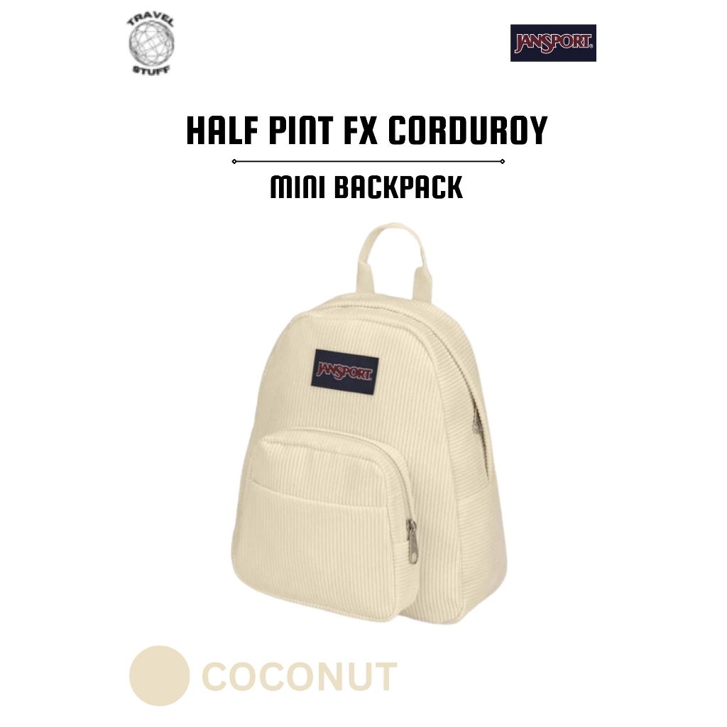 Jansport Tas Punggung / Tas Mini / Backpack Mini / Half Pint Fx Coconut Corduroy Original