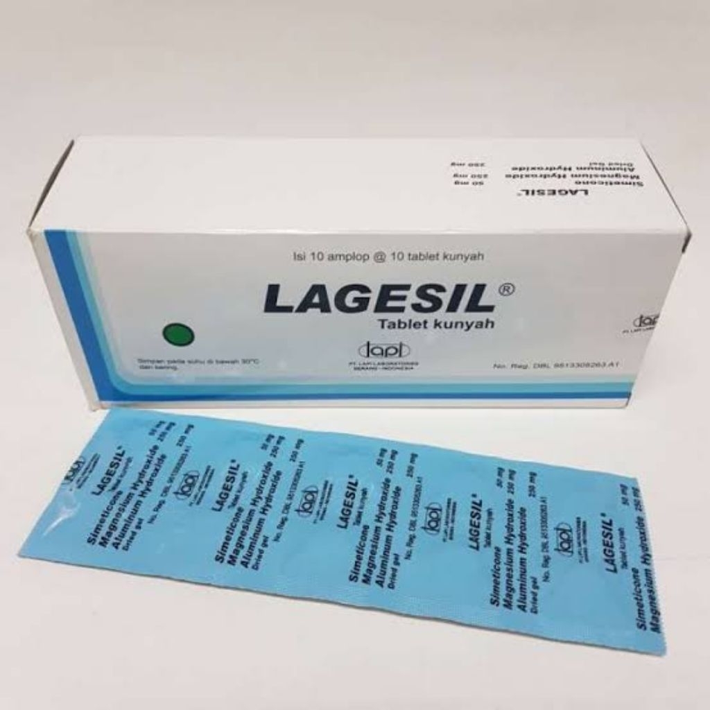 

(2 strip) lagesil tablet untuk maag lambung @10tab per st