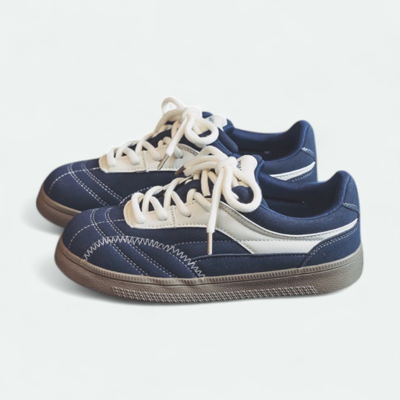 Kiwari Shoes - Sepatu Sneakers Wanita Eudora Navy Casual Korea Inspired Design