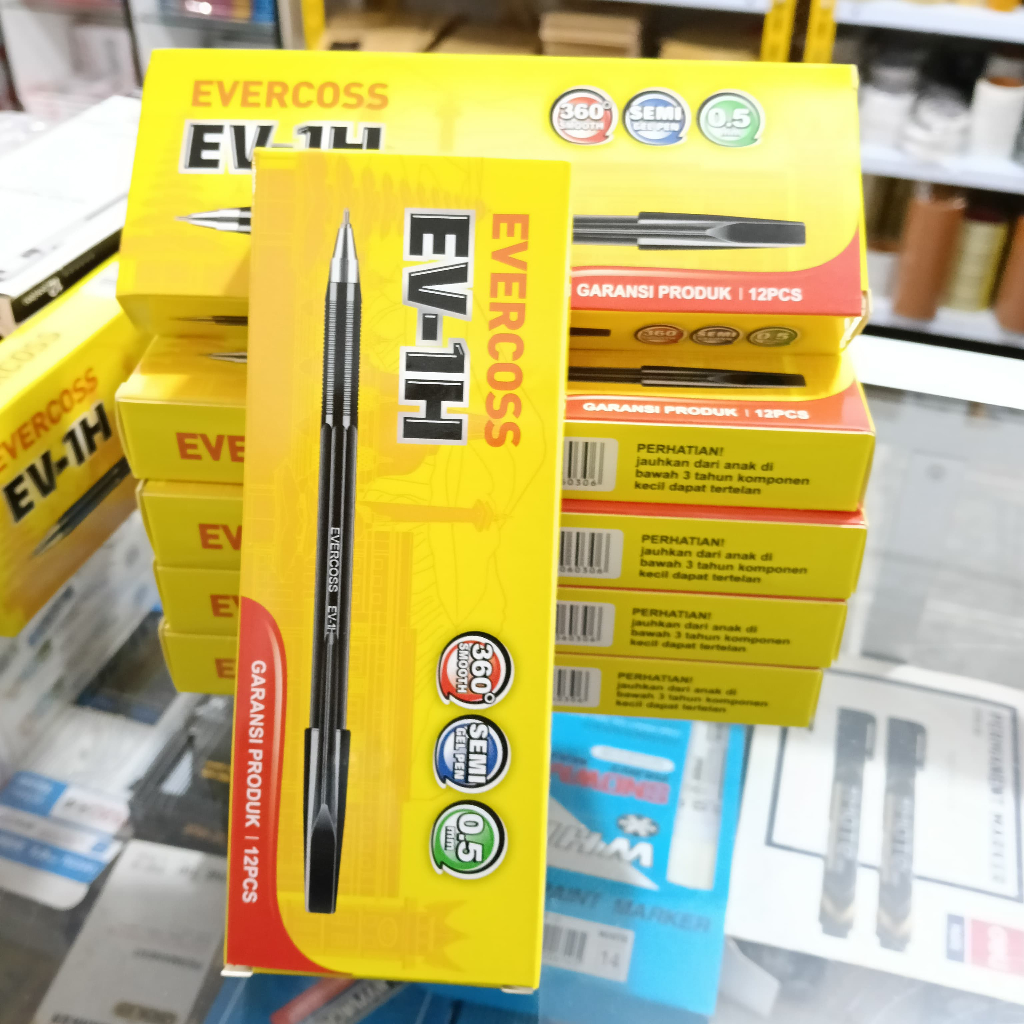 

1 PAK PENA SEMI GEL PEN 0,5 MM HITAM 12 PCS