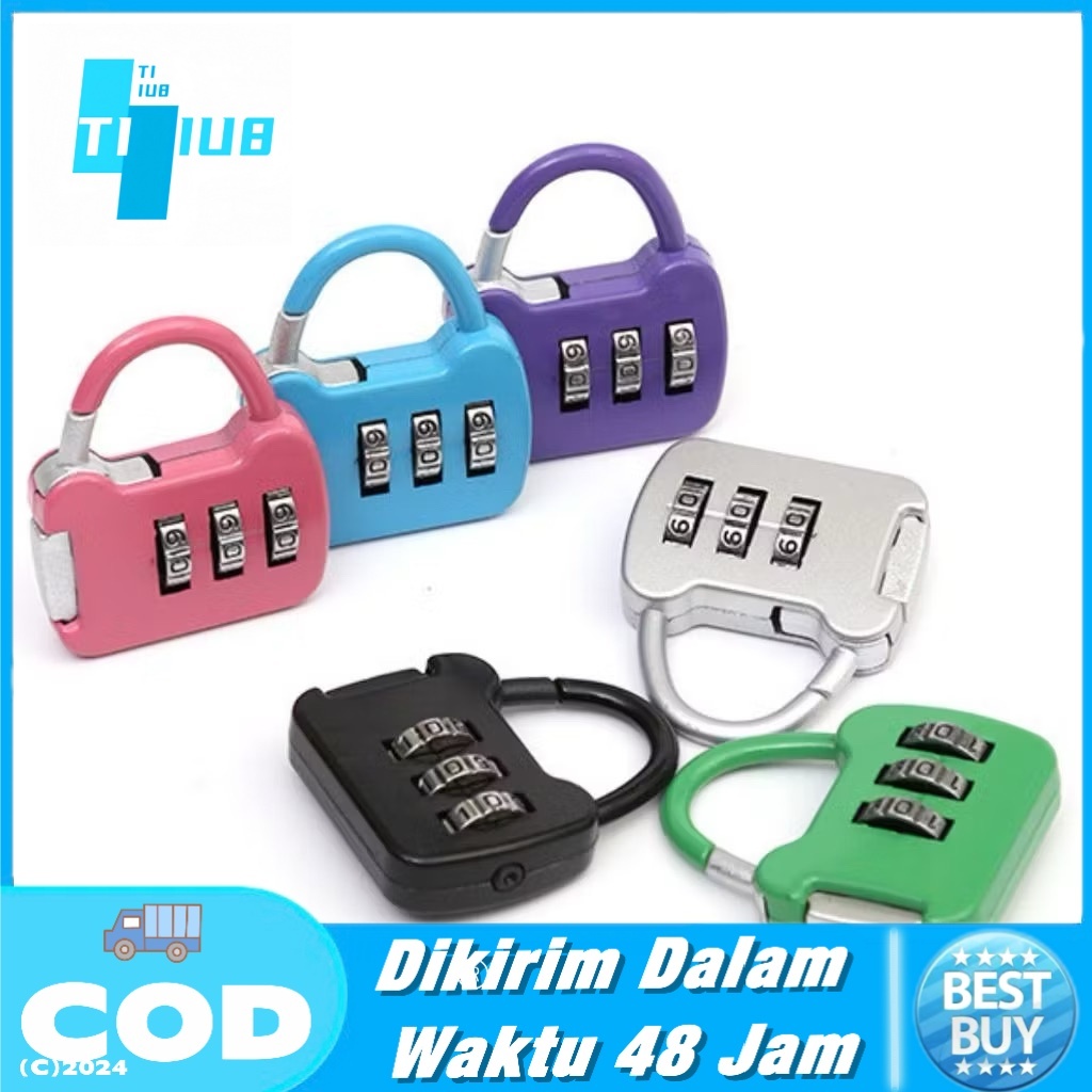 Gembok Koper Kode Angka Kecil Gembok Koper Colorfull Kunci Tas Koper Aman Anti Maling