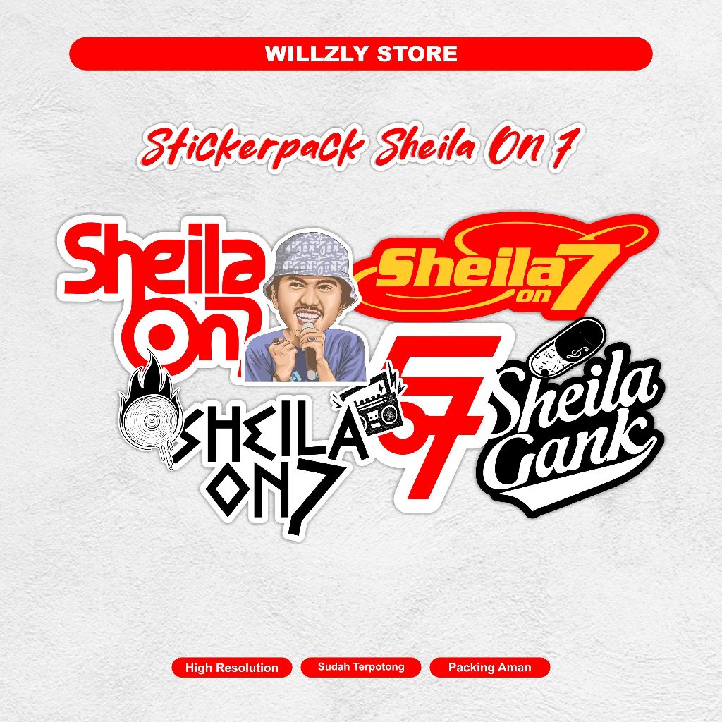 

STICKERPACK SHEILA ON 7 VIRAL SUDAH TERPOTONG - Sticker Helm Hp Laptop DLL