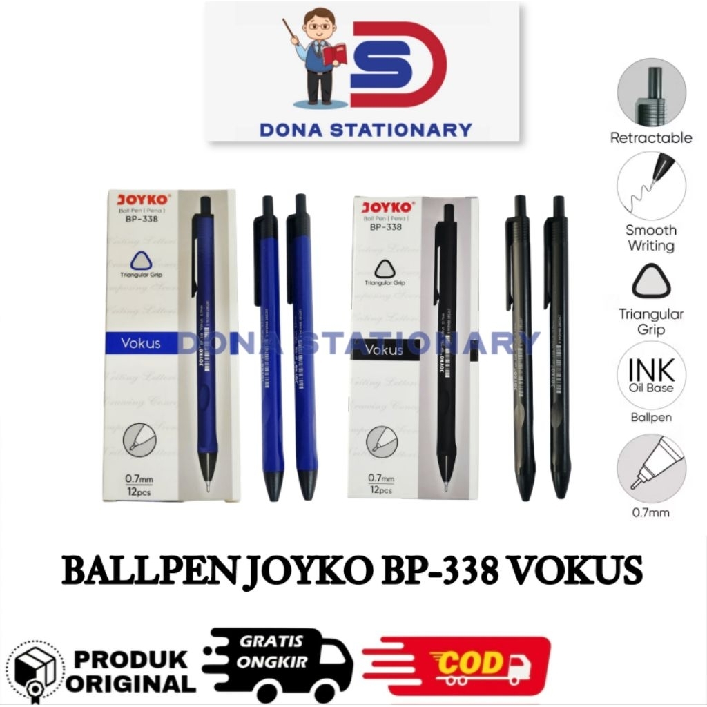 

JOYKO Ballpen BP-338 VOKUS 0.7 mm / Pulpen JOYKO BP-338 VOKUS
