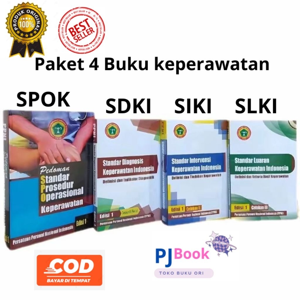 BEST SELLER - 4 PCS BUKU PPNI SDKI, SIKI, SLKI dan SPOK - ORIGINAL PREMIUM