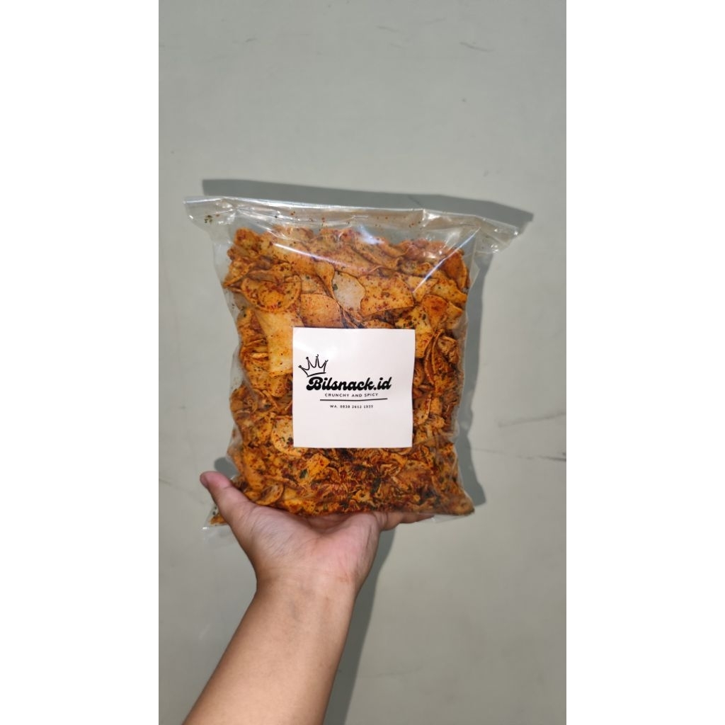 

basreng koin viral pedas daun jeruk