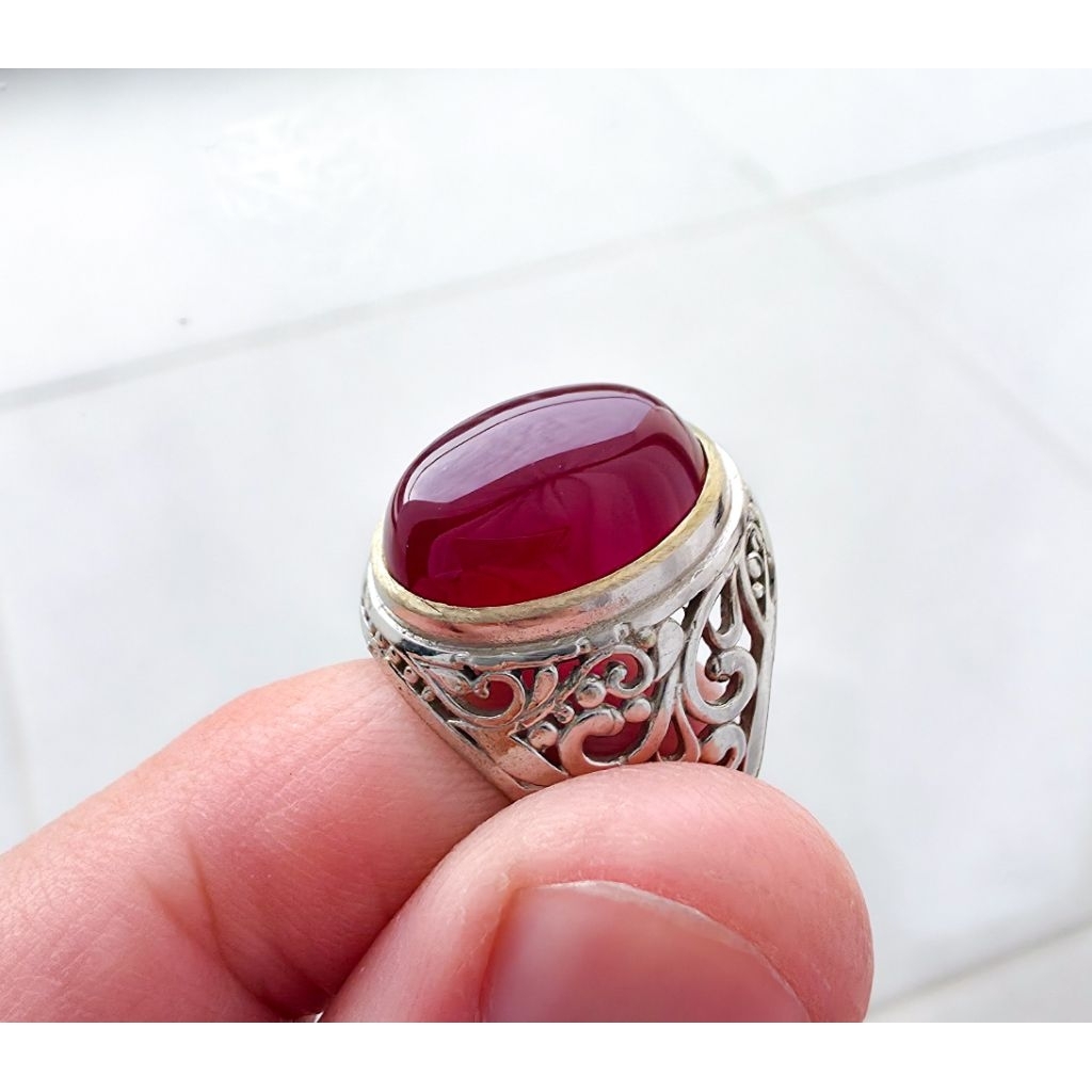 Natural Red Baron bukan bacan giok safir ruby