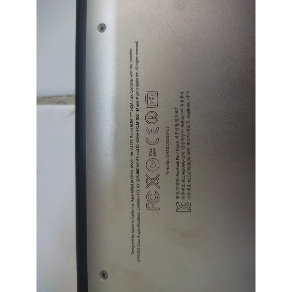 macbook pro model a1278 matot