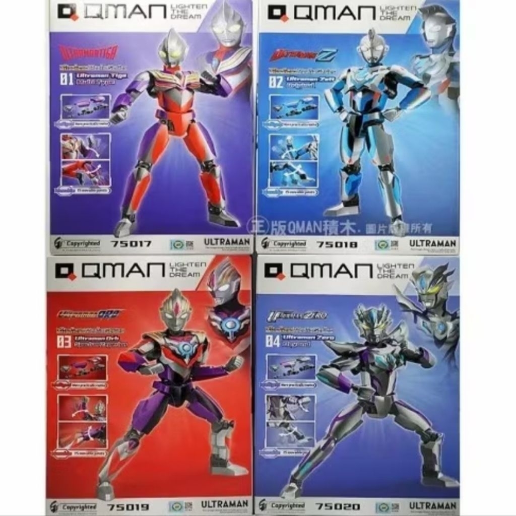 QMAN ULTRAMAN TIGA ZETT ORB ZERO MAINAN FIGURE ANAK ULTRAMAN MAINAN BRICKS KOLEKSI ORIGINAL