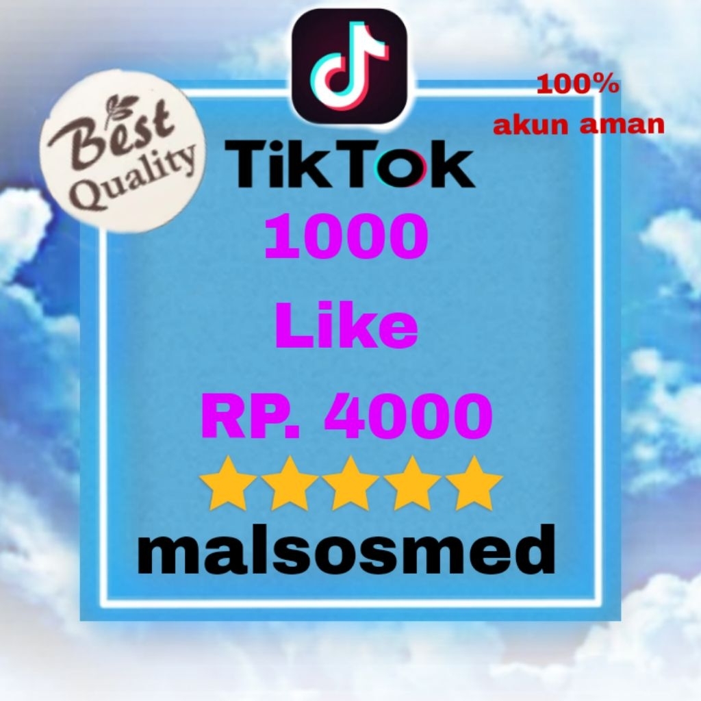 LIKE TIKTOK PERMANEN GARANSI 30 HARI
