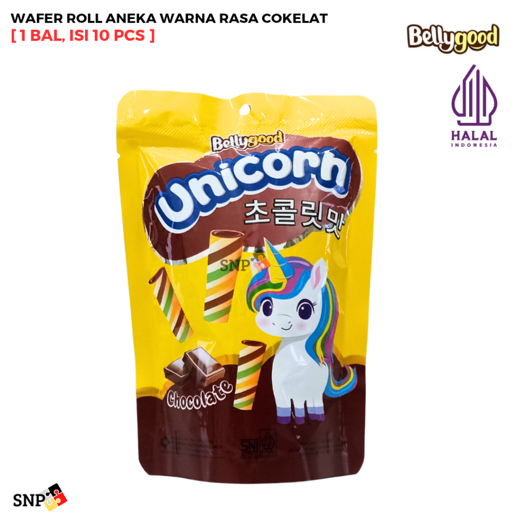 

BELLYGOOD UNICORN POUCH Wafer Roll Aneka Warna