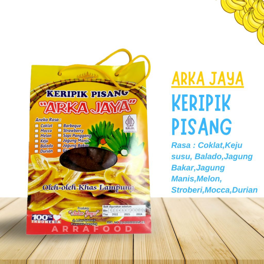 

Keripik Pisang Arka Jaya Kripik pisang Kepok Aneka Rasa asli Lampung