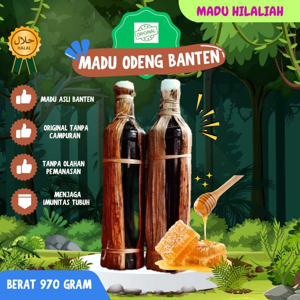 

PROMO: Madu Odeng Banten Super Premium Madu Hutan Liar Alami Tanpa Campuran (Berat 970gram)