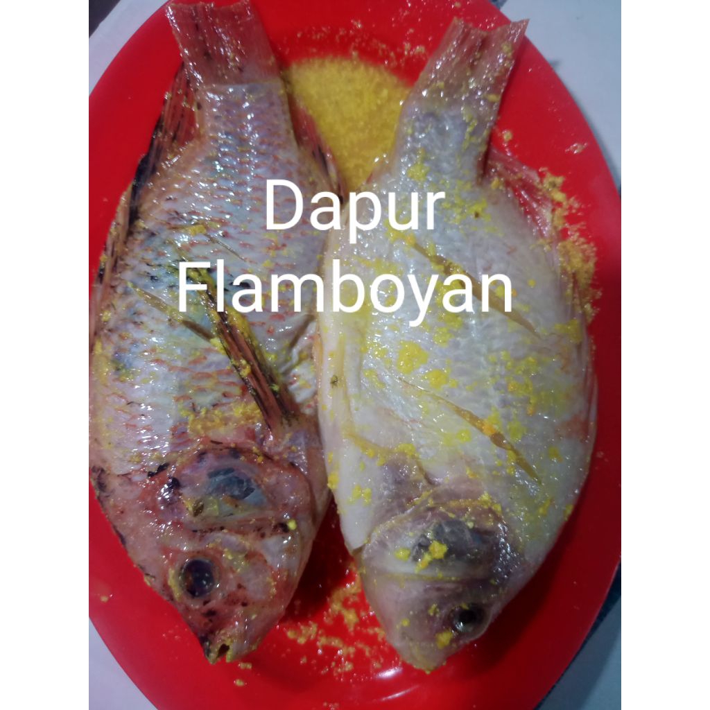 

Nila bumbu siap goreng dan bakar per ekor bobot hidup ±250 gram atau 1 kg isi 4