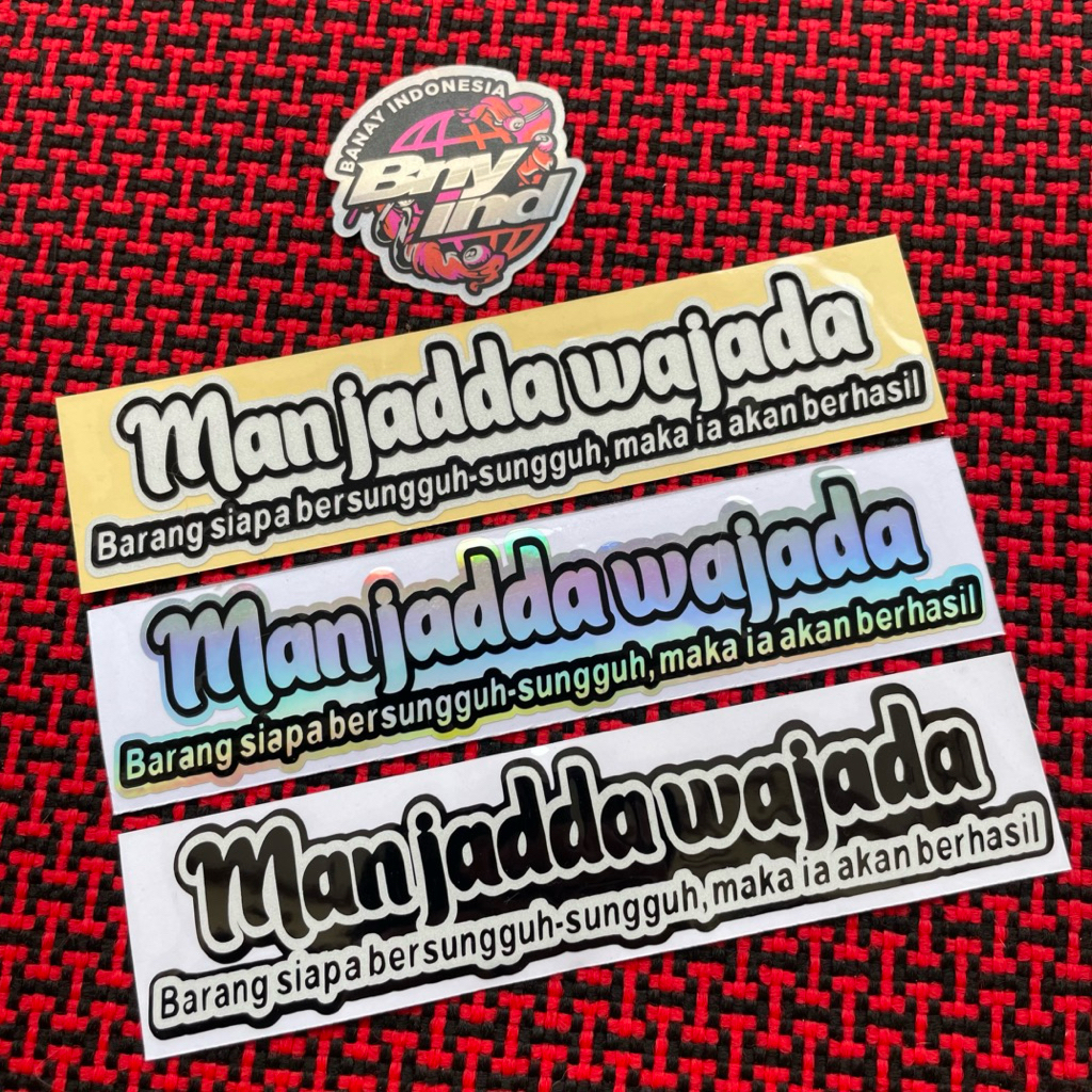 Sticker Stiker Man Jadda Wajada Cutting