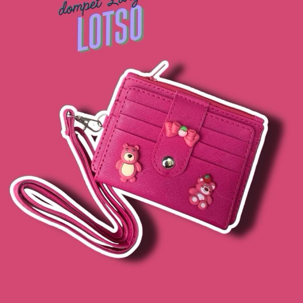 Dompet Lanyard Lotso/Dompet Kartu Tali/Dompet Mini