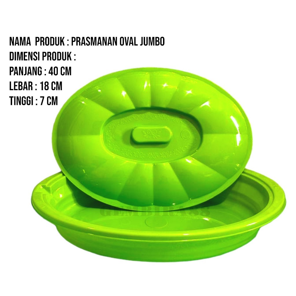 GROSIR PRASMANAN OVAL JUMBO PLASTIK  ( 1 KOLI ISI 8 LUSIN )