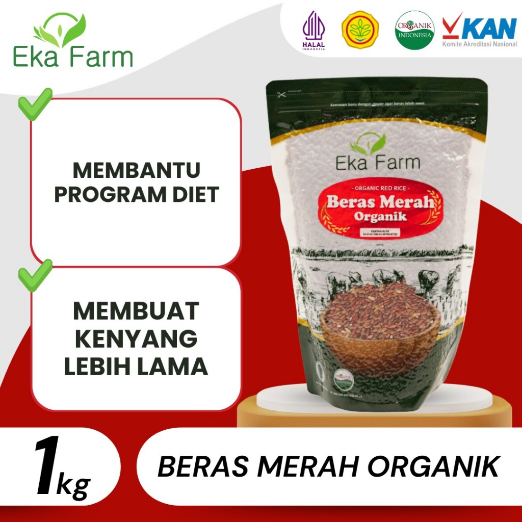 

Beras Merah Organik Kemasan Vakum 1kg