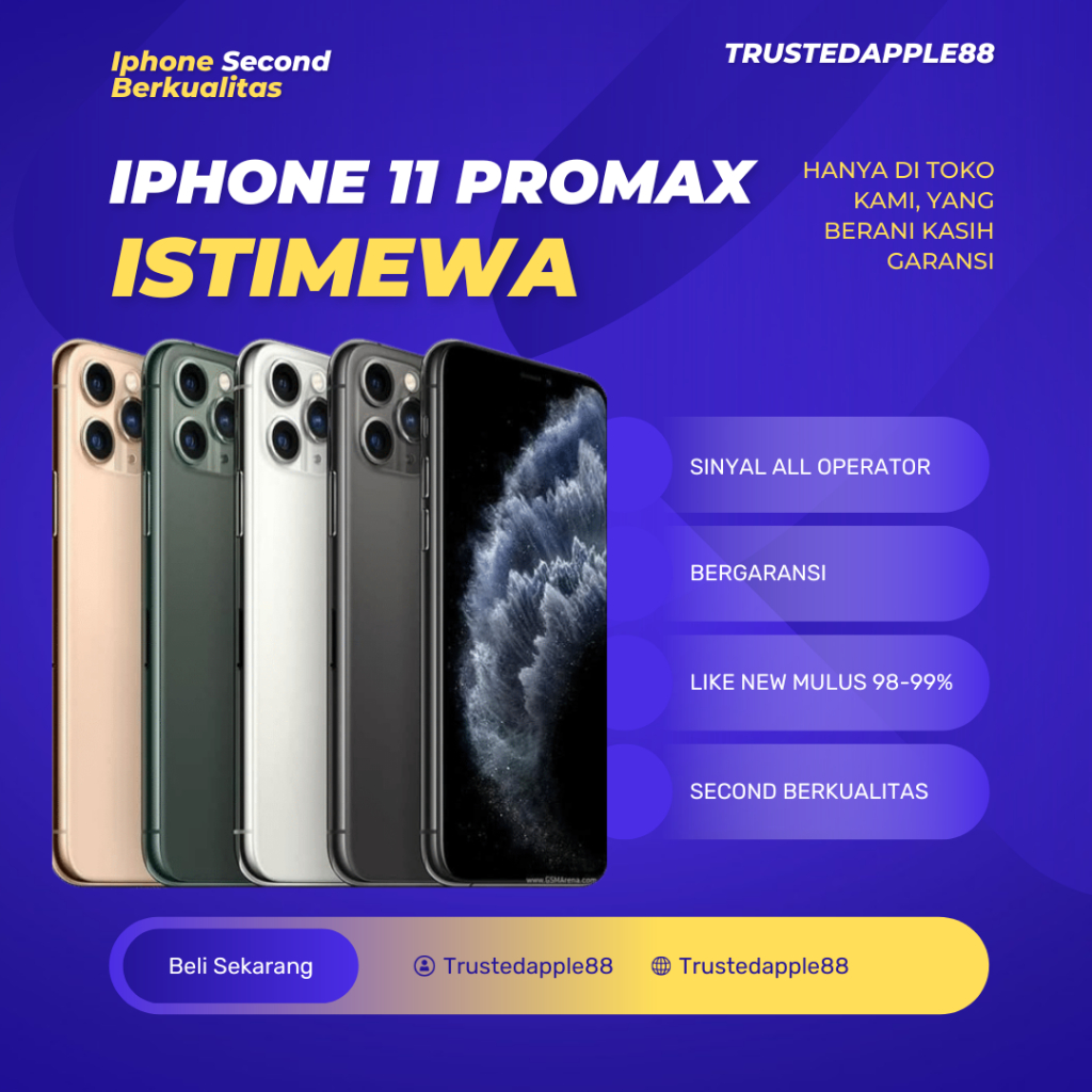 iPhone 11 Promax 64gb, 256gb second original fullset