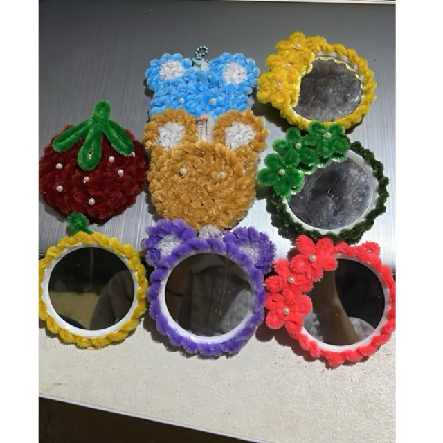 TERMURAH. Cermin Kawat Bulu/Gantungan Kaca/Souvenir Kaca Lucu/