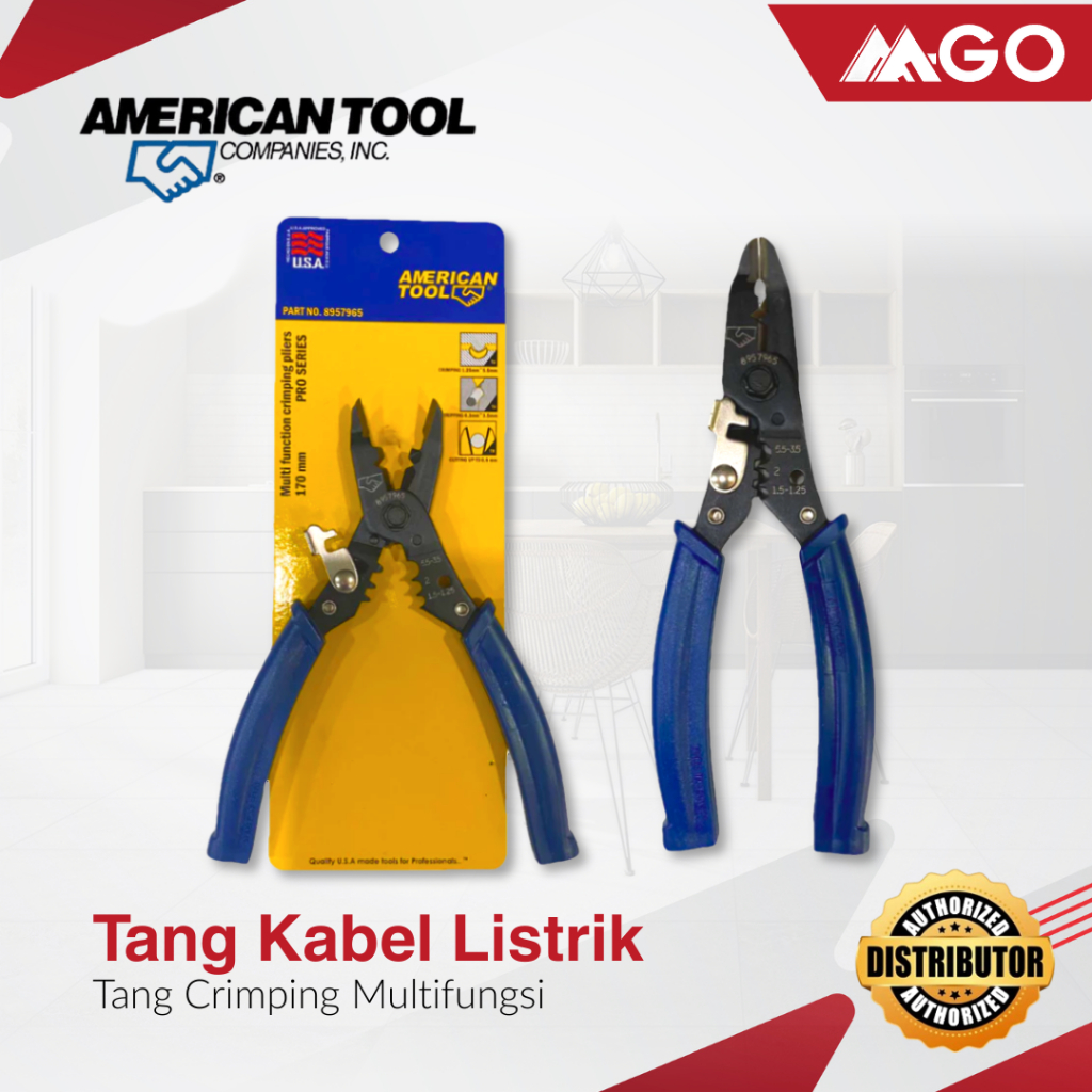 Tang Crimping Multifungsi / Tang Multifungsi / Tang Kabel Listrik American Tool