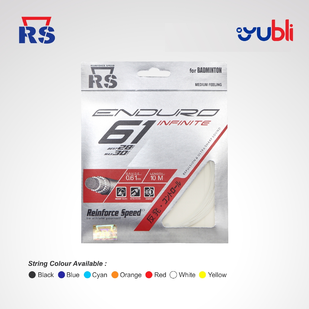 YuBli | Senar Raket Badminton RS ENDURO 61 INFINITE | ORIGINAL 100%