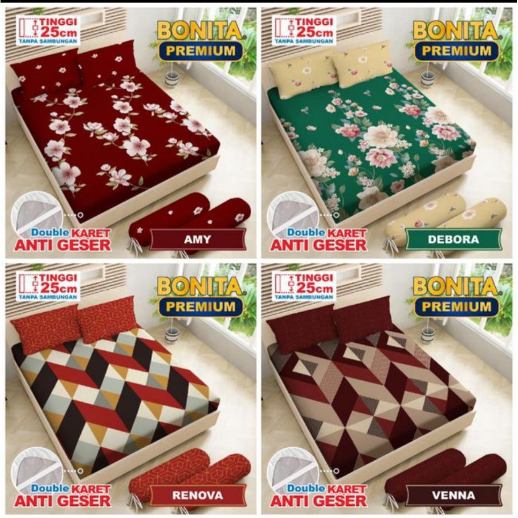 BONITA premium Elegant Sprei Fitted King 180x200