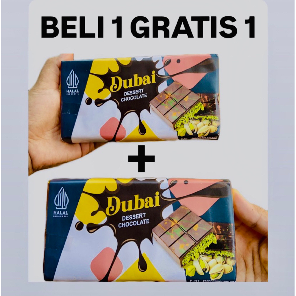 

[2PCS] PROMO!! COKLAT DUBAI KUNAFA PISTACHIO MILKY CHOCOLATE 250gr