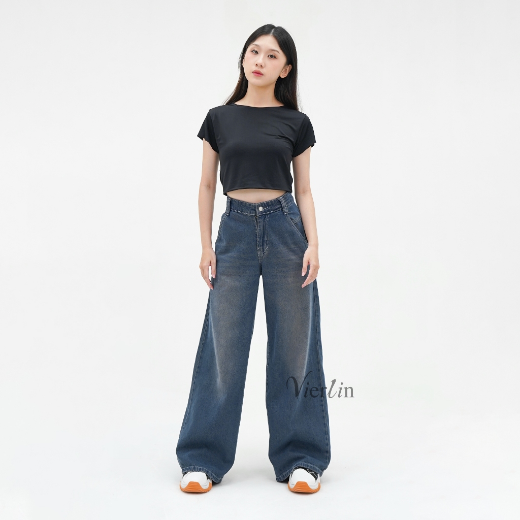VIERLIN - Jeans 7267 - HIGHWAIST BAGGY JEANS RETRO