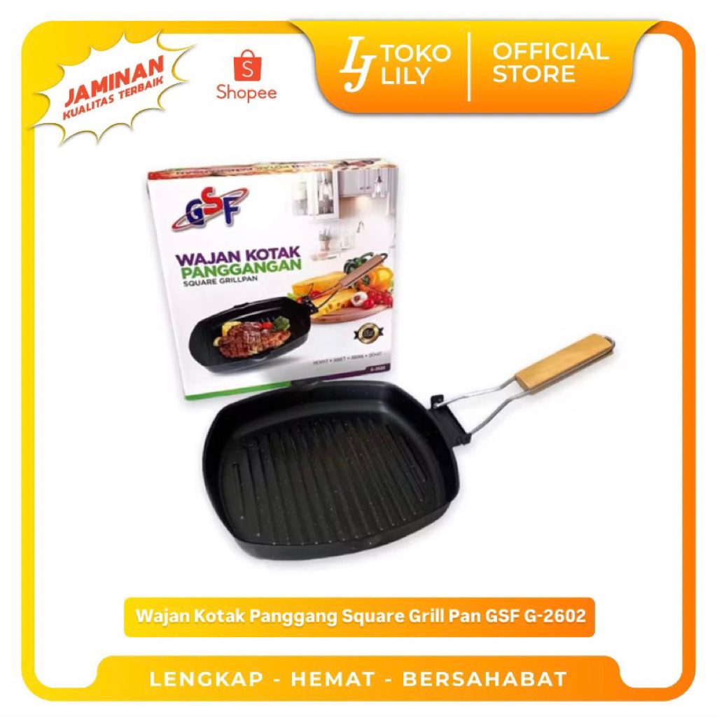 Panggangan Lipat Square Grill Pan Wajan Kotak GSF G-2602