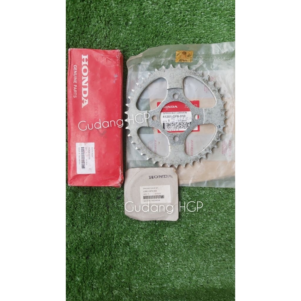 Gear Set Win 23801-GF6-002 (14T) 41201-GF6-010 (41HF) HC428-H108L Honda Genuine Parts