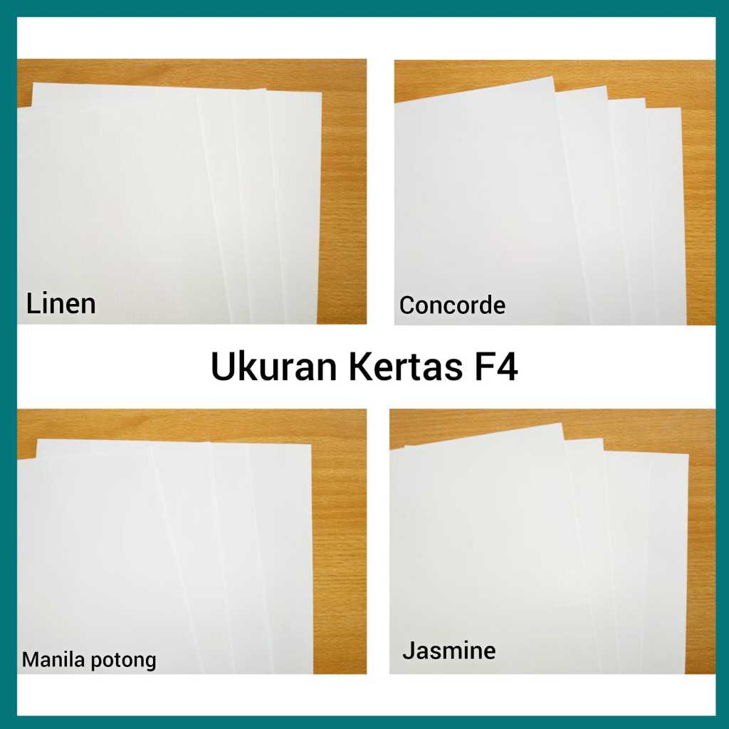 

Kertas F4 Linen/Kertas Jasmine/Kertas Concorde/Kertas Manila Potong