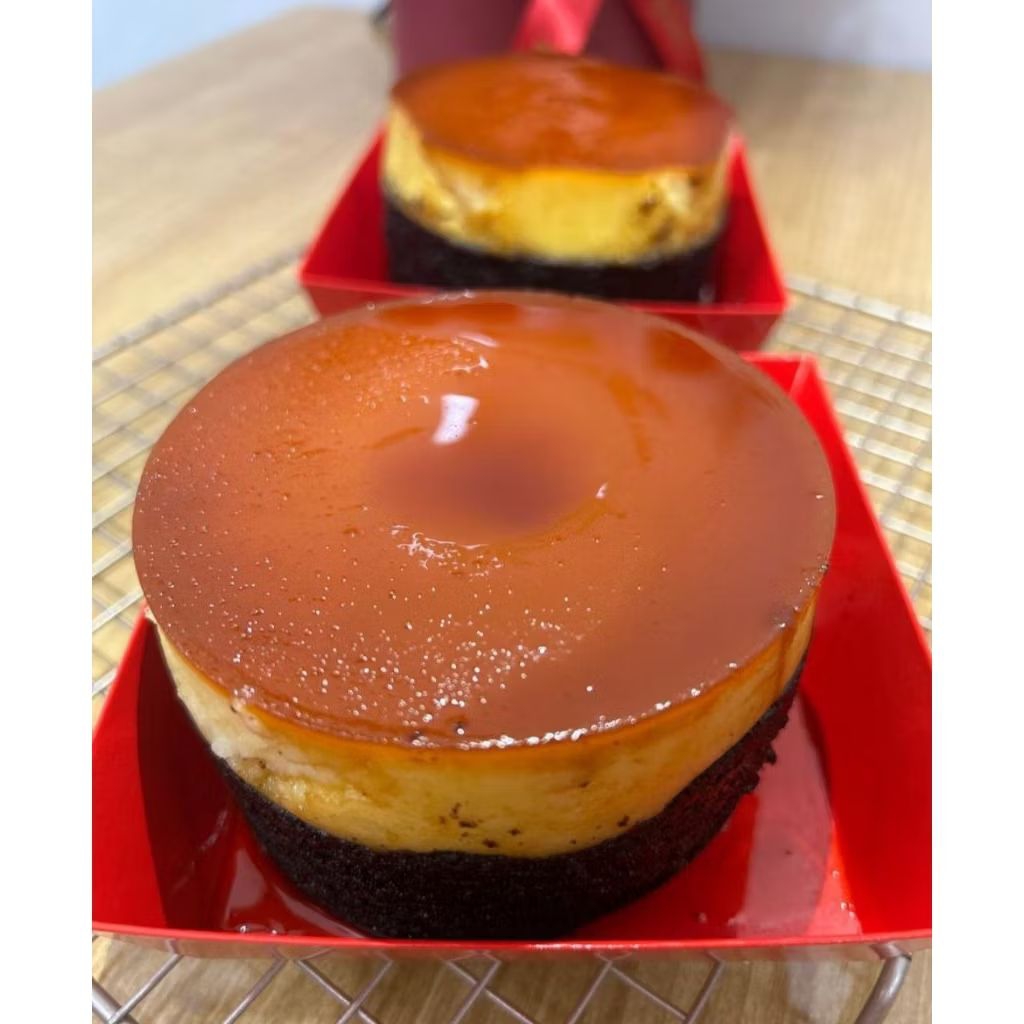 

Brownies Ketan Hitam Keju Caramel