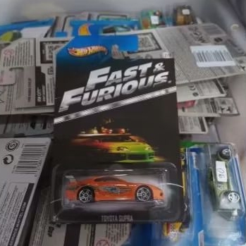 hotwheels fast and furious toyota supra orange wing spoiler silver bryan o'connor
