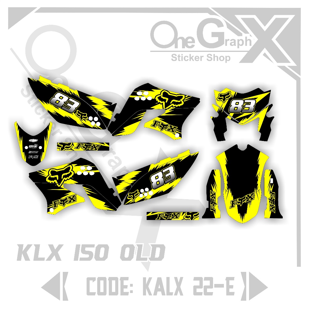 Decal Sticker Motor Trail KLX 150 Lama –  Striping Variasi Terbaru KALX 22 FOX