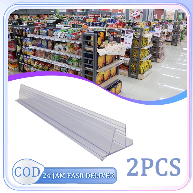 

2pcs Price Rail Label 1 Meter Price Rail Rak Minimarket Label Harga Rak Minimarket