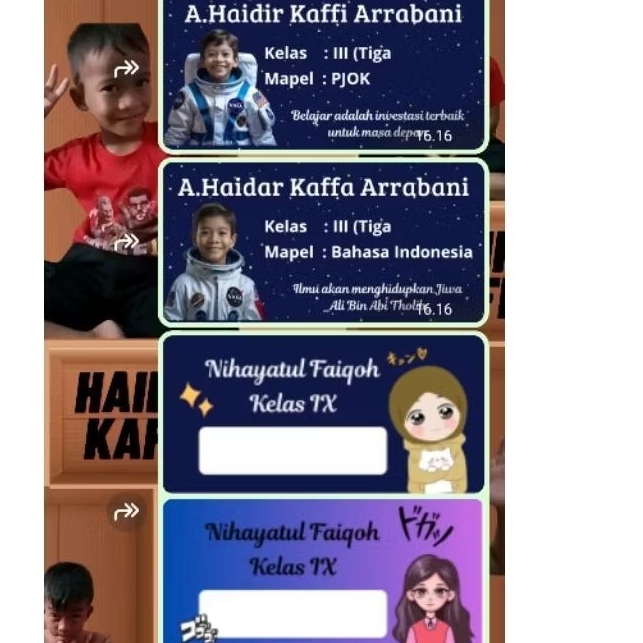 

stiker Label nama Buku Pelajaran 20 lembar