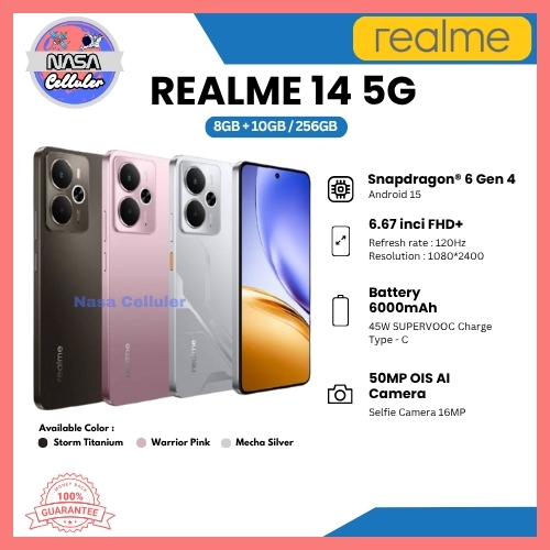 HP REALME 14 5G 8/256GB & REALME 13+ 5G 12/256GB (GARANSI RESMI REALME)