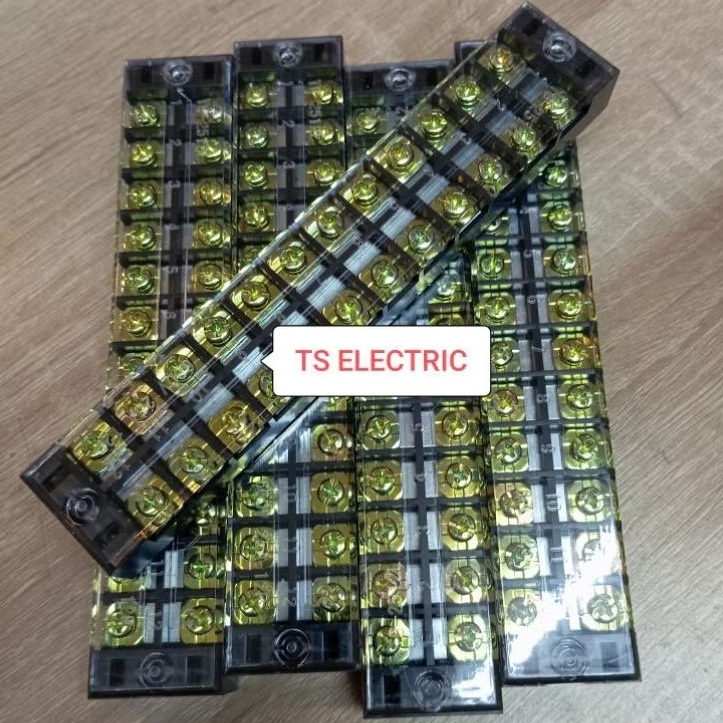 Terminal blok kaca TB-2512 12P 25A/ Terminal Blok 12P 25A