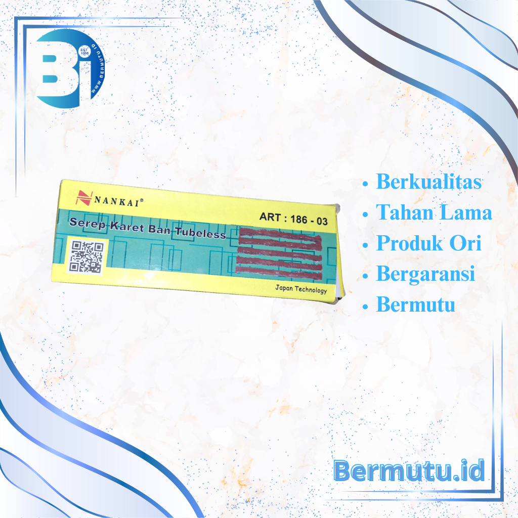 SEREP KARET BAN TUBELESS NANKAI - TIRE REPAIR KIT JAPANESE TECHNOLOGY