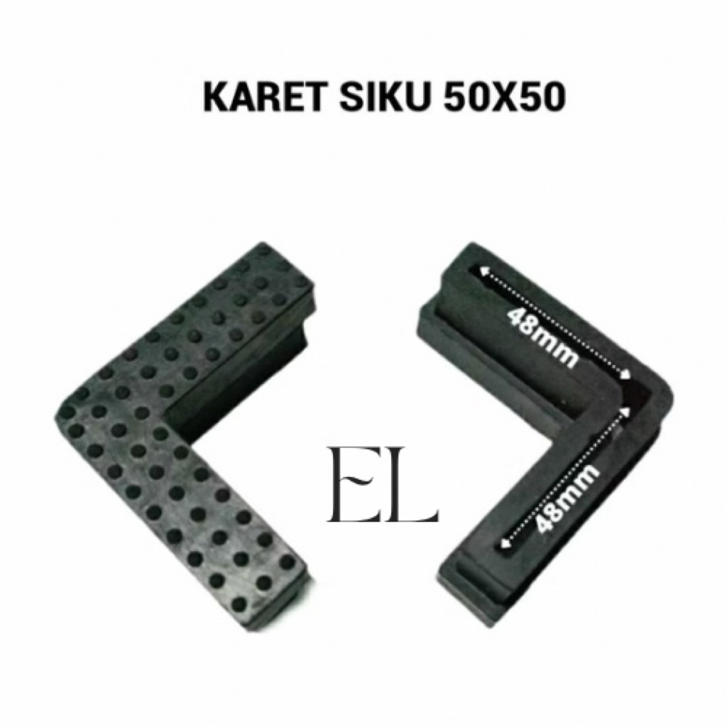 KARET SIKU BESI 5X5 / ALAS KAKI RAK BESI / ALAS MEJA / ALAS KURSI