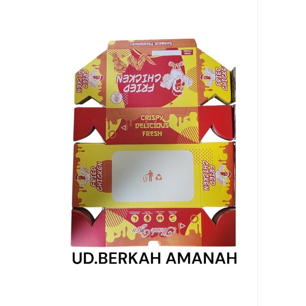 

KARDUS BOX FRIED CHICKEN/KEMASAN FRIED CHICKEN/KERTAS BUNGKUS FRIED CHICKEN