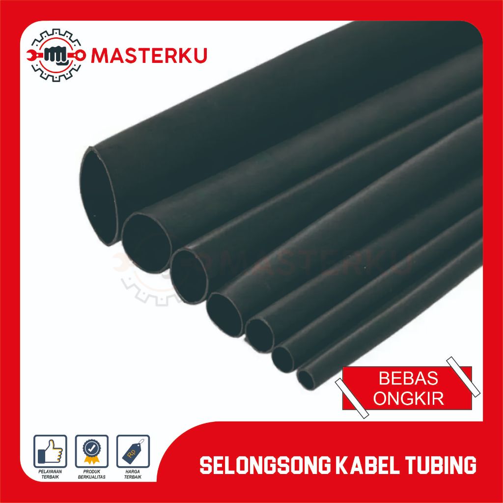 SELONGSONG KABEL TUBING/HEAT SHRINK TUBING/SELONGSONG PELINDUNG KABEL/PEMBUNGKUS KABEL