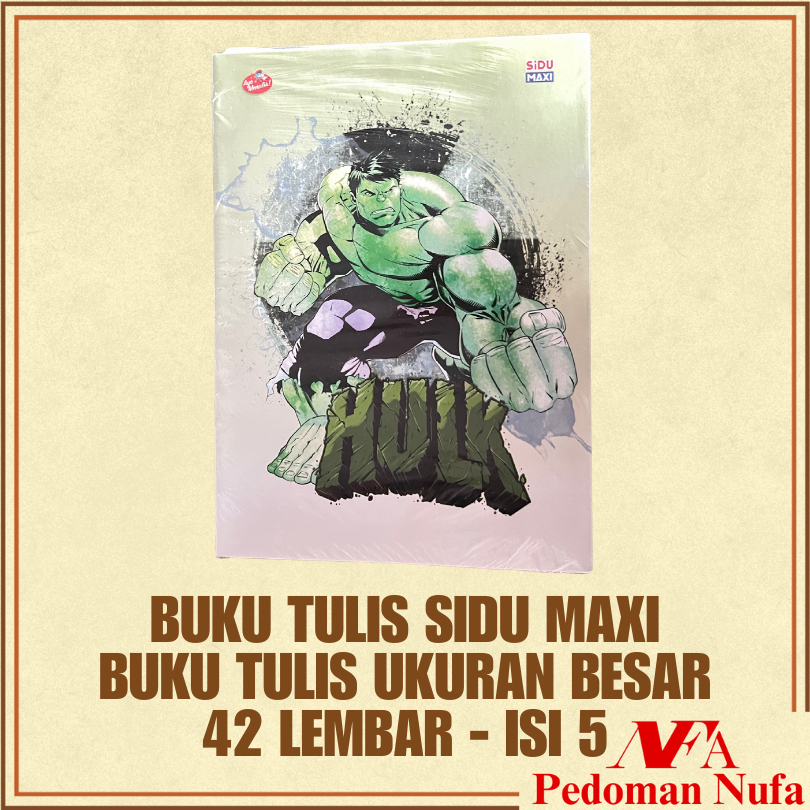 

NUFA Buku Tulis Sidu MAXI (BESAR) Sinar Sidu Dunia 42 Lembar ( Pak 5 Buku )