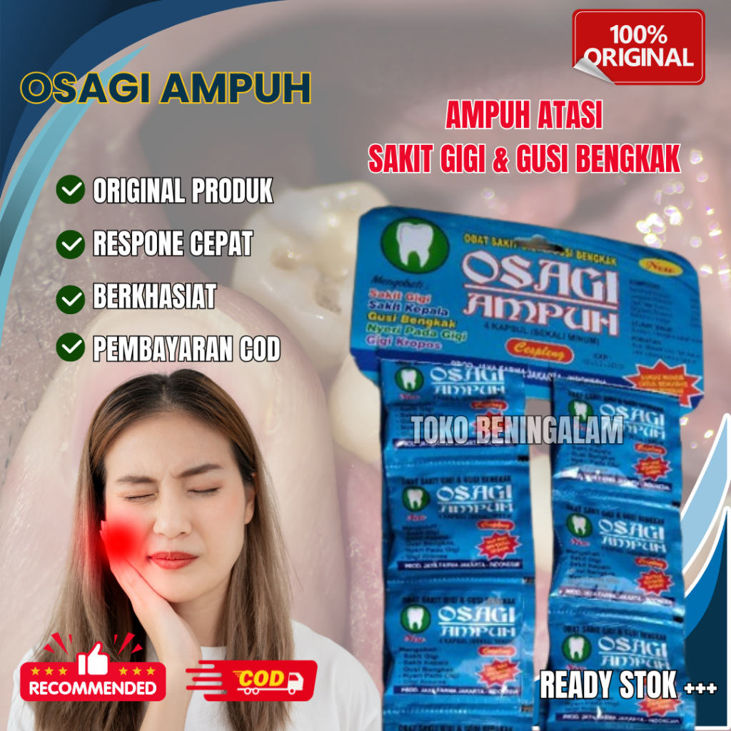 

OSAGI AMPUH OBAT SAKIT GIGI RENCENG 20 SACHET