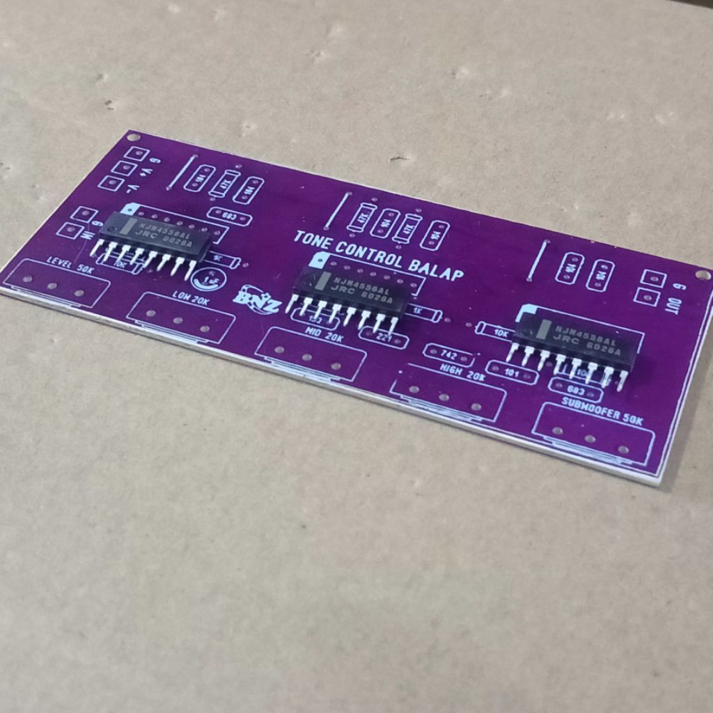 PCB Tone Control Balap Plus IC Sisir NJM4556AL