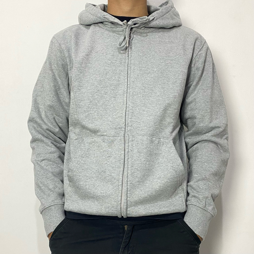 Double Zip Hoodie Melange Master Brand (KODE 0416)