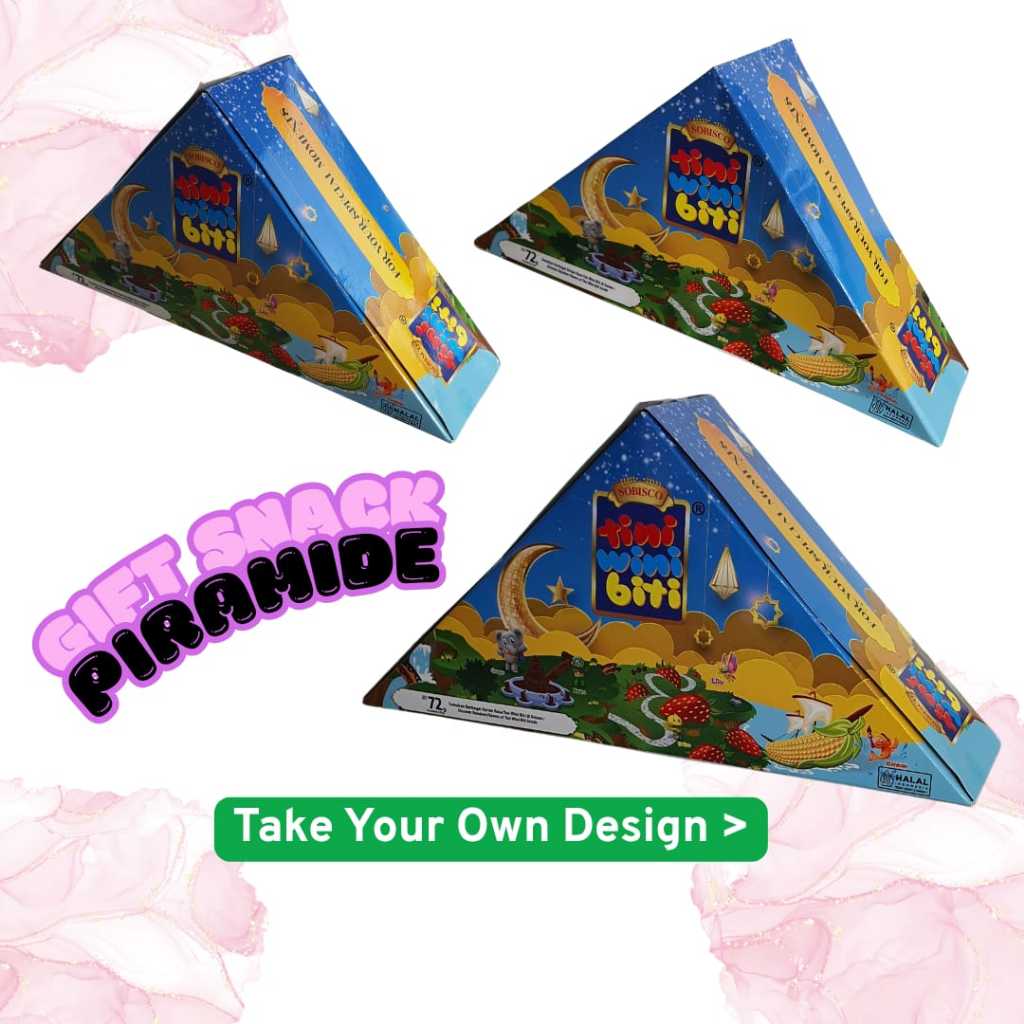 

Gift Box Piramide Motif Custom Ukuran 30x21x7.5 cm Bahan Dupek / Ivory / Kraft