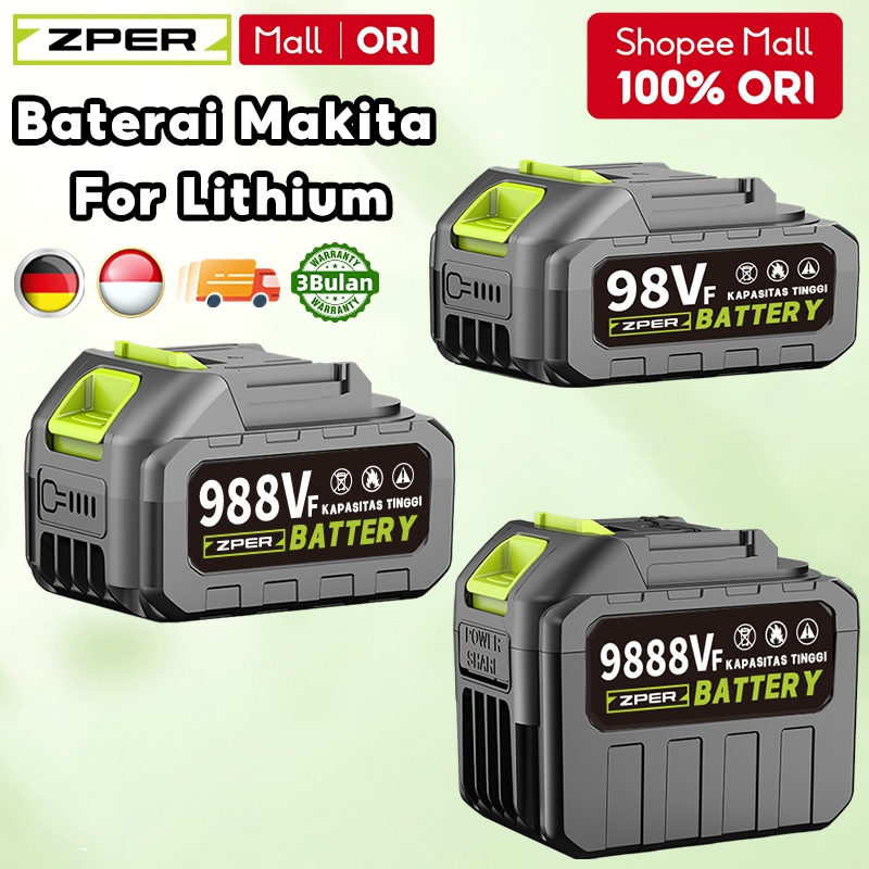 ZPER Bor Baterai Makita For Lithium Kualitas Tinggi Berkapasitas Besar Baterai Mesin Kompatibel ZP00