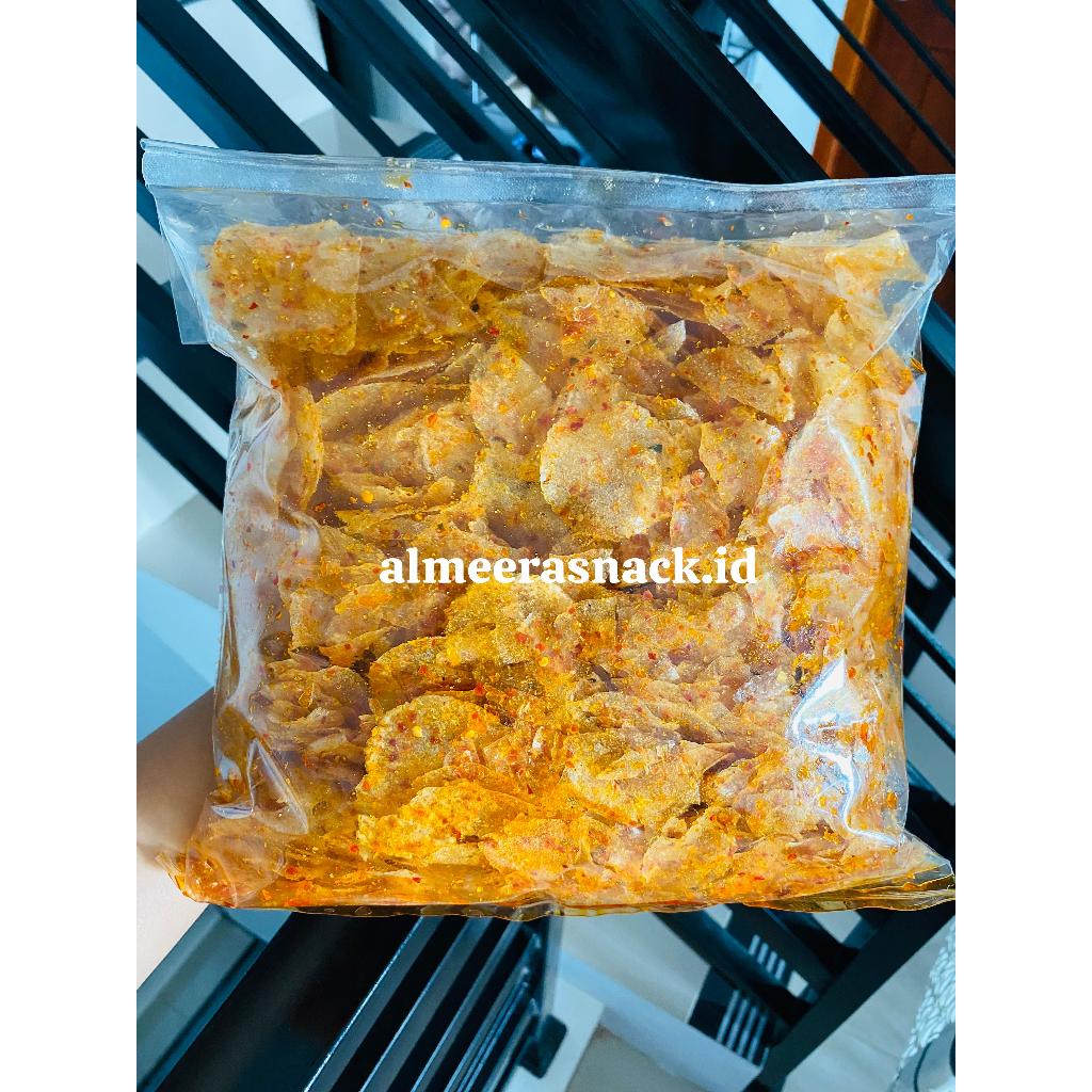 

kripca/kripik kaca 1kg pedas daun jeruk bumbu melimpah